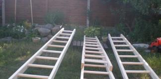 Do-it-yourself pool ladder: drawings, materials, manufacturing instructions
