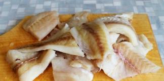 Homemade pollock recipes in the oven with mayonnaise and onions