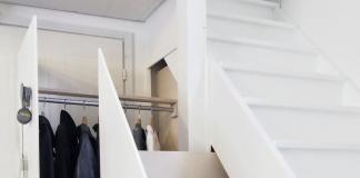 DIY wardrobe under the stairs