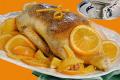 Duck with oranges in the oven